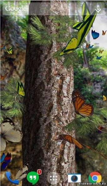 Бабочки 3D живые обои скриншот 2