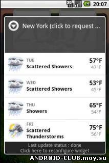 Weather Forecast & Clock Widget — Аналог  HTC Sense скриншот 2