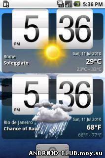 Weather Forecast & Clock Widget — Аналог  HTC Sense постер